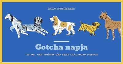 Több kutya segít megtalálni az otthonokat blue dog,illustration,playful