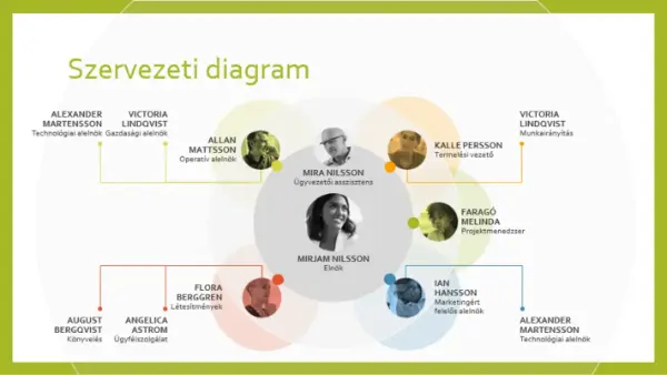 A csapat szervezeti diagramja modern simple