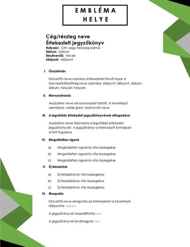 Háromszögek napirend