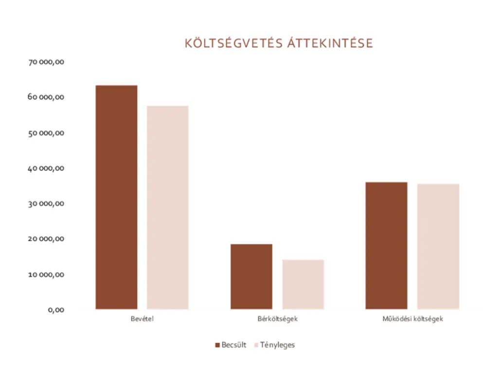 Üzleti költségvetés blue modern simple