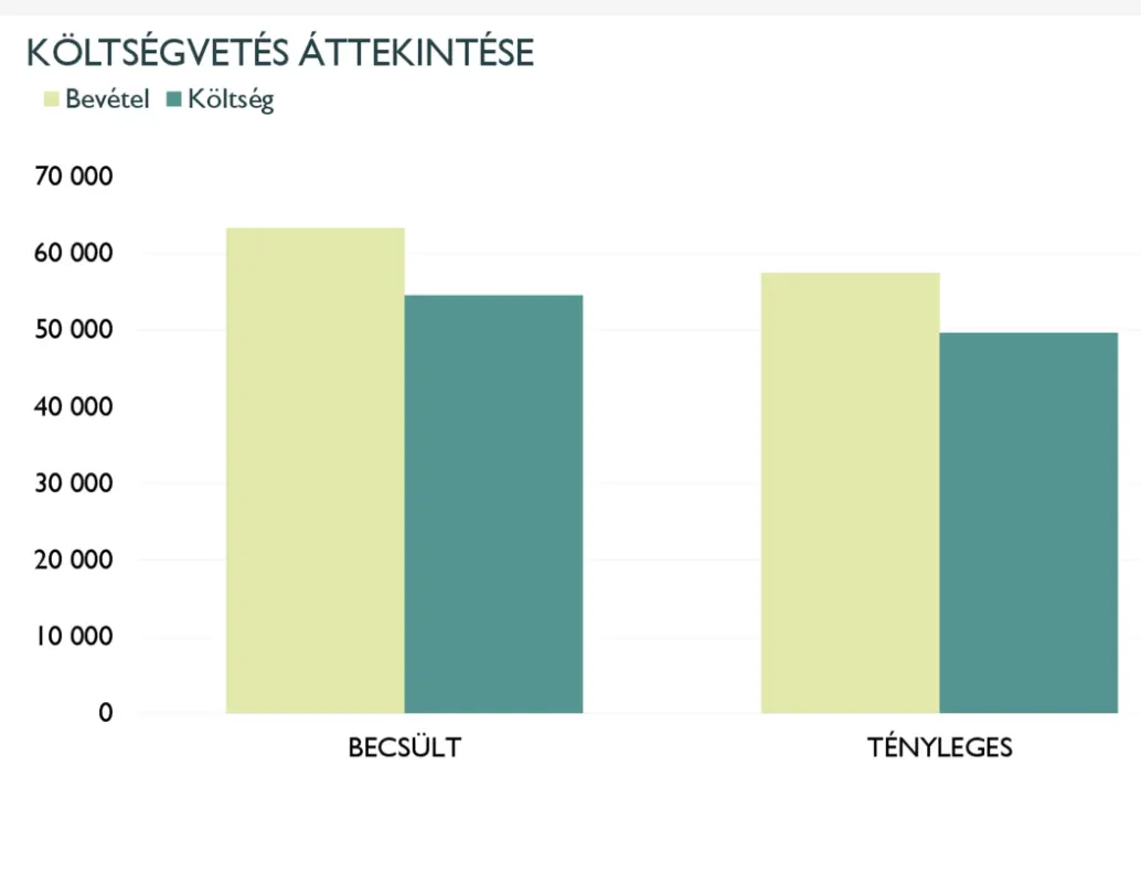 Havi céges költségvetés green modern-simple