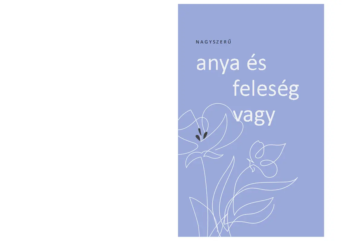 Bájos Anyák napi ajándékkártya organic-simple