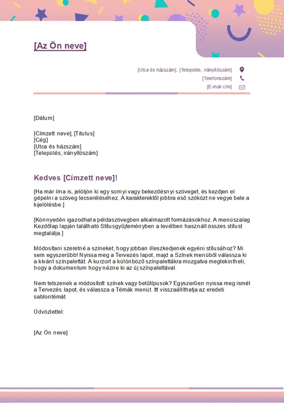 Játékos levélfejléc modern-simple