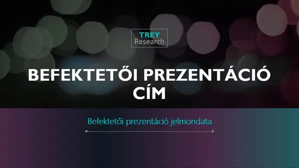 Futurisztikus befektetői prezentáció