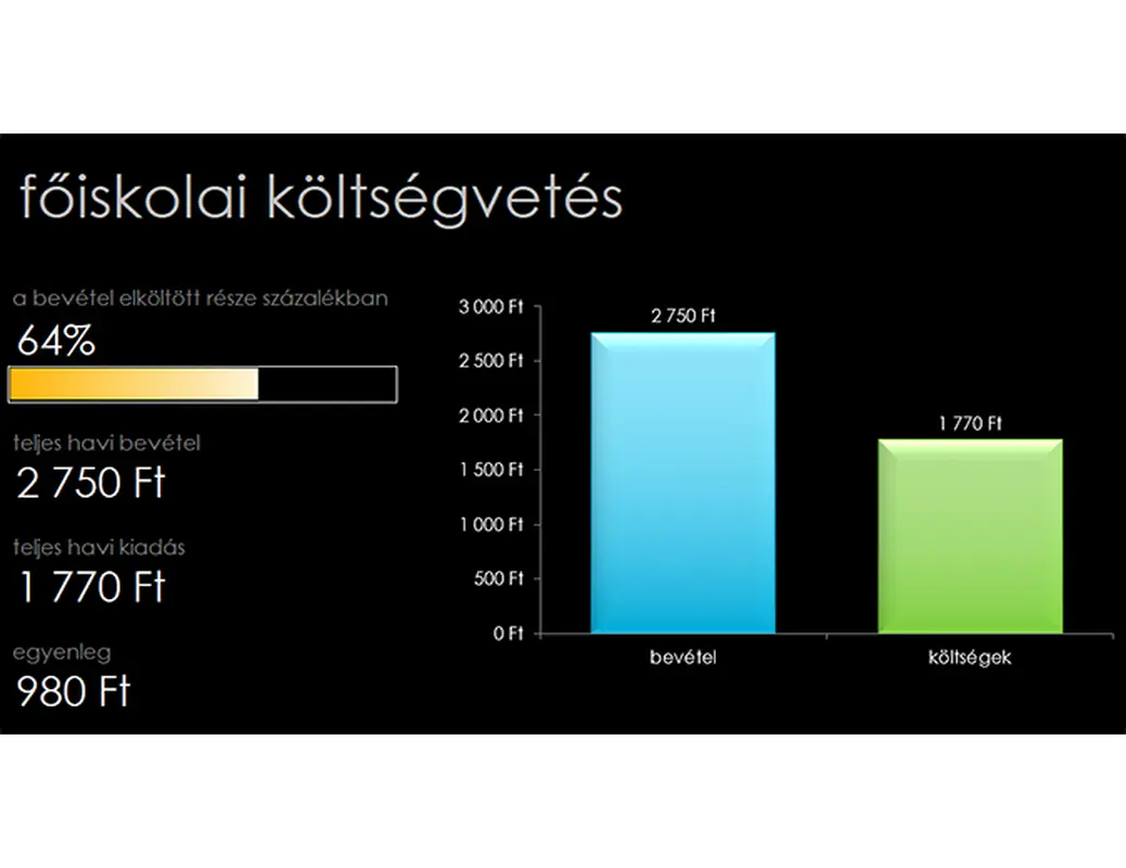 Főiskolai költségvetés
