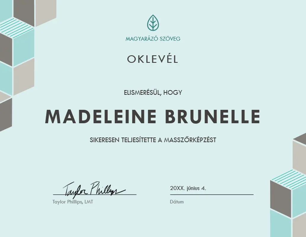 Oklevél modern-geometric