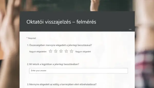 Oktatói visszajelzés – felmérés brown modern simple