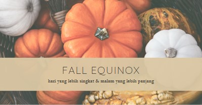 Merayakan equinox musim gugur orange modern-simple