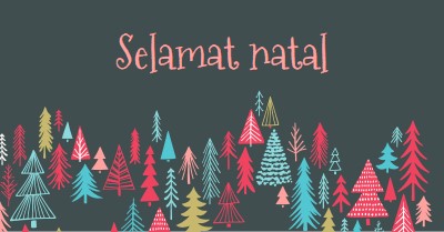 Selamat natal green whimsical-line