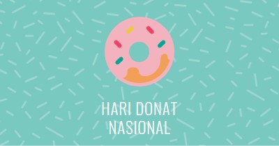 Yum ini Hari Donat Nasional blue modern-simple