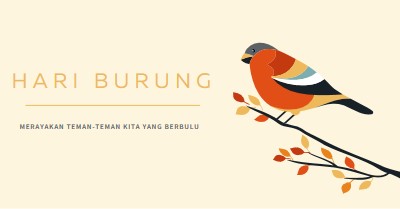 Ini Hari Burung yellow whimsical-line