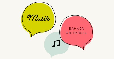 Bahasa musik white whimsical-line