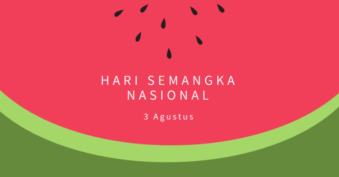 Hari Semangka Nasional pink modern-simple