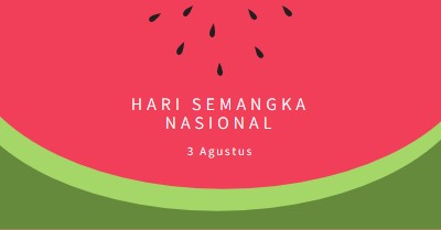 Hari Semangka Nasional pink modern-simple