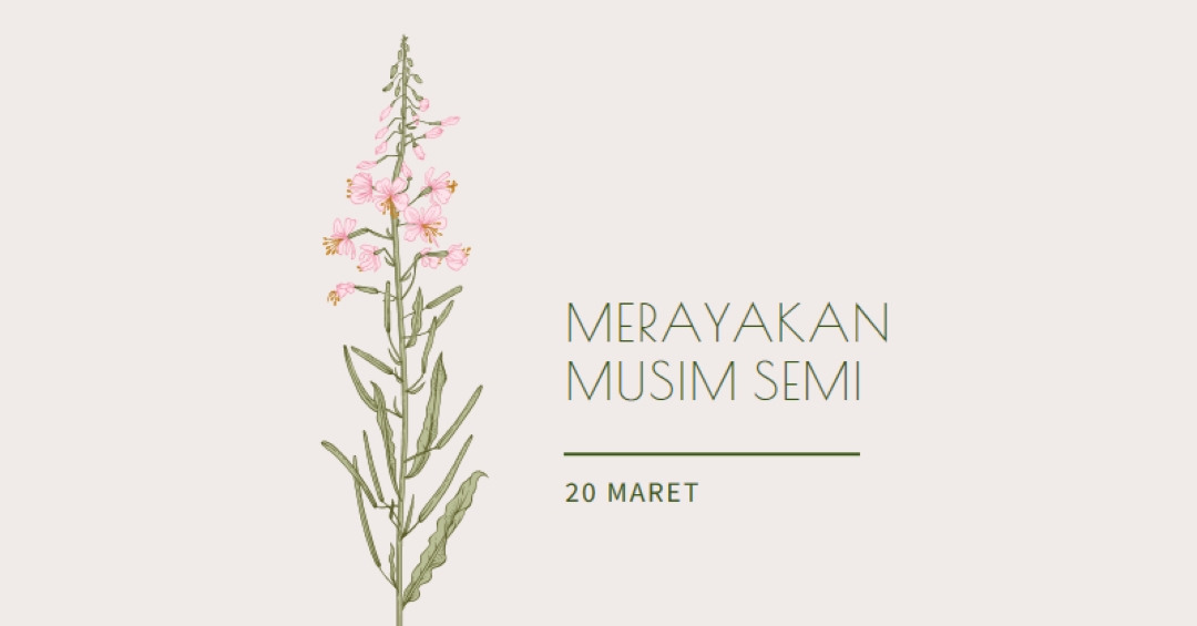 Merayakan musim semi white vintage-botanical