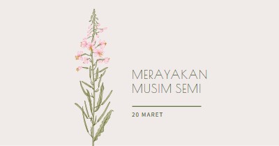 Merayakan musim semi white vintage-botanical