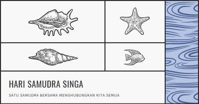 Selamat Hari Samudra Singa white vintage-retro