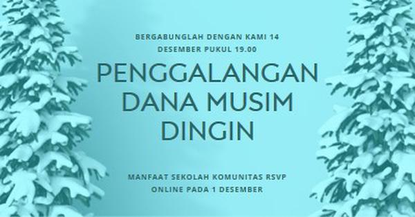 Negeri ajaib musim dingin blue modern-simple