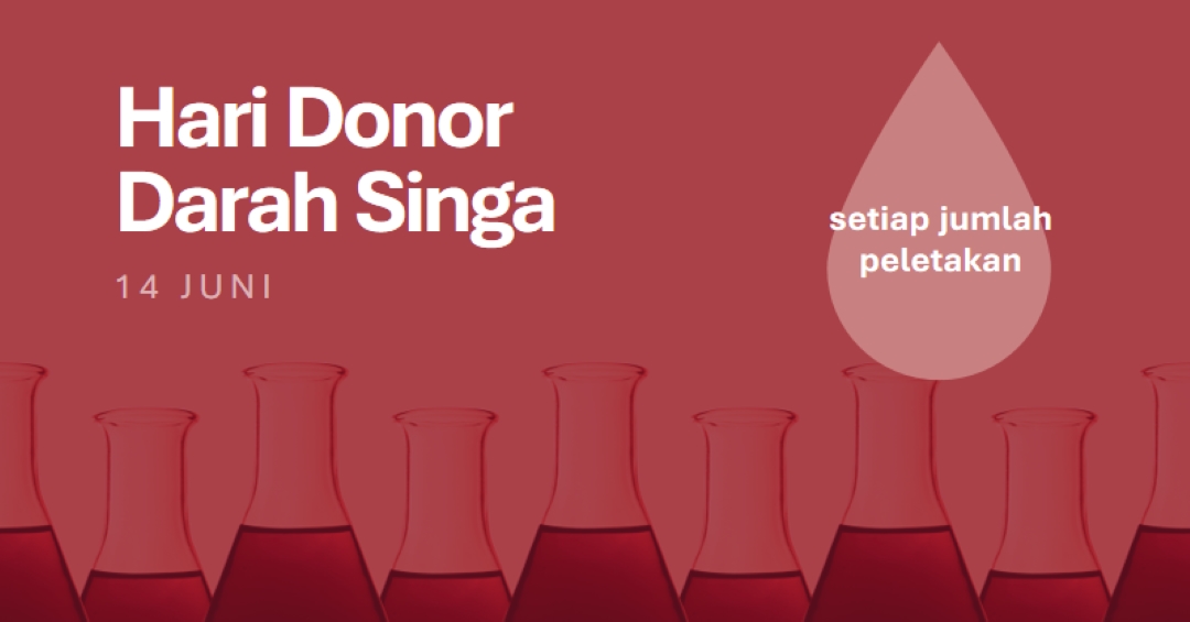 Hari Donor Darah Singa red modern-bold