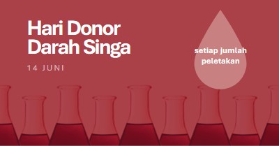 Hari Donor Darah Singa red modern-bold