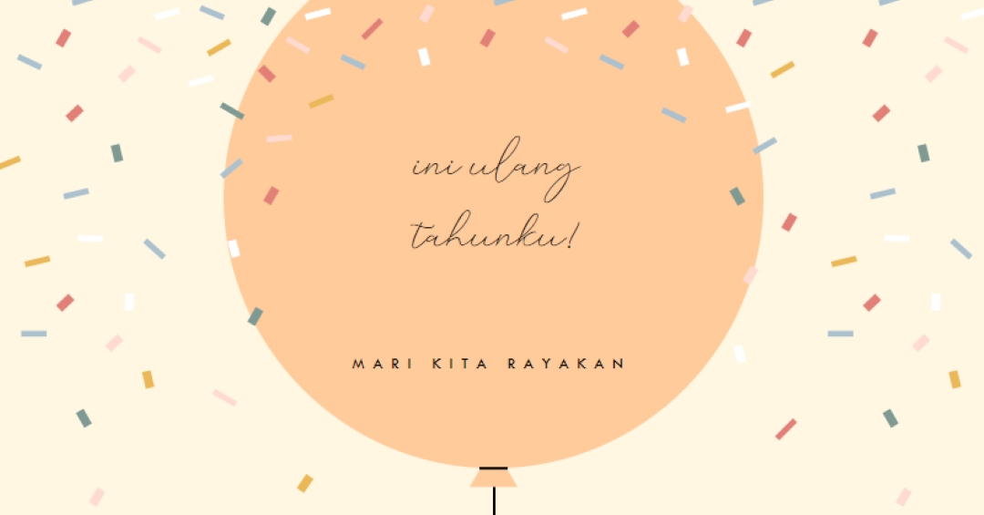 Mari kita rayakan ulang tahun saya yellow whimsical-line