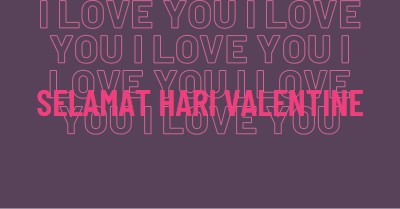 Aku mencintaimu, valentine purple modern-bold