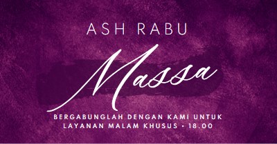 Misa Rabu Abu purple modern-simple