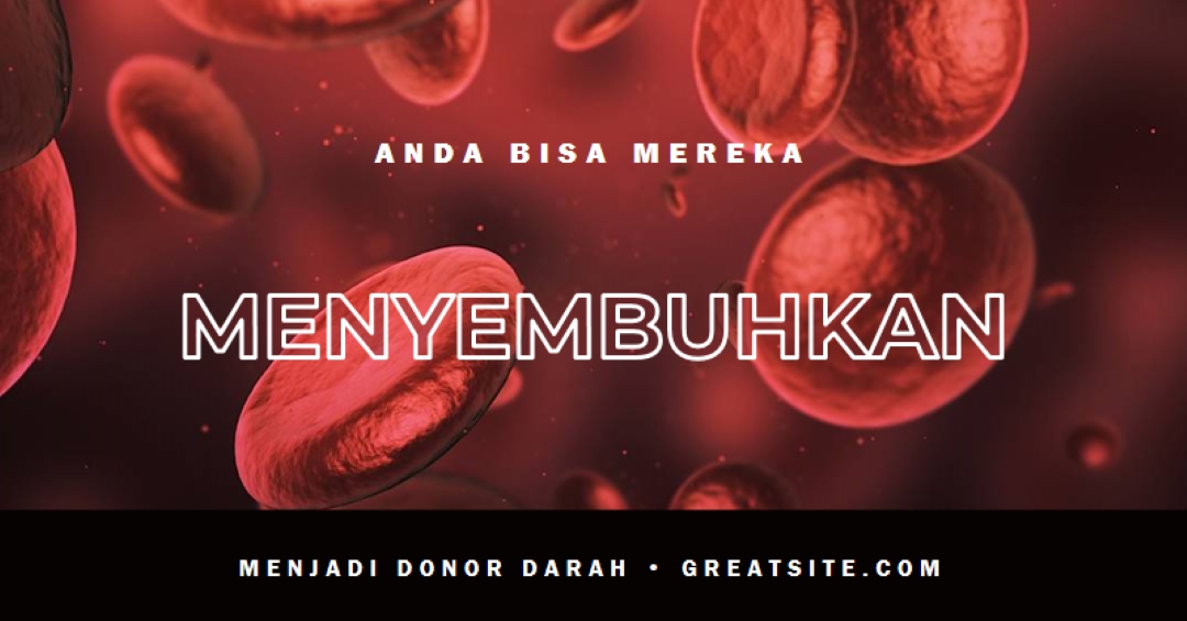 Menjadi donor darah red modern-simple