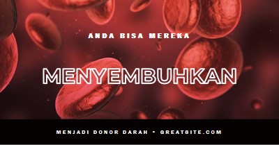 Menjadi donor darah red modern-simple