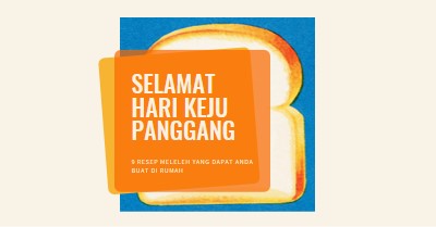 Selamat Hari Keju Panggang orange modern-bold