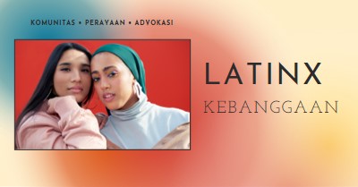 Merayakan komunitas Latin red modern-bold