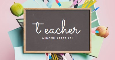 Mengapresiasi guru pink modern-simple