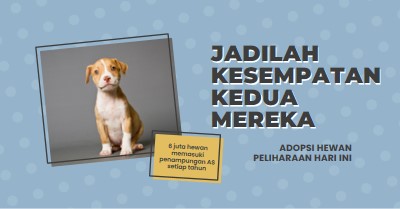 Anak anjing kesempatan kedua blue modern-bold