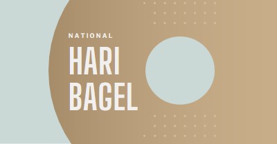 Hari Bagel Nasional brown modern-simple