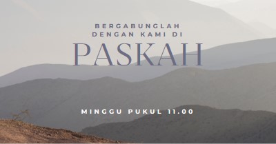 Bergabunglah dengan kami hari Minggu Timur gray modern-simple