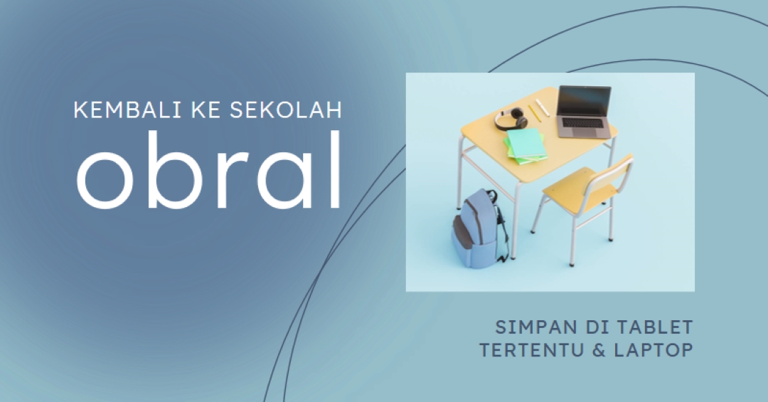 Kembali ke penjualan sekolah blue modern-simple