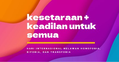 Hari Kehormatan Internasional Melawan Homofobia purple modern-bold