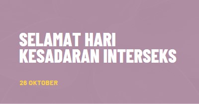 Selamat Hari Kesadaran Intersex purple modern-bold