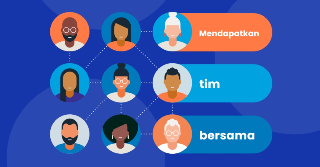 Menyambungkan titik-titik blue modern-bold