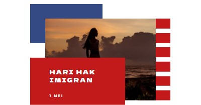 Salam untuk Hari Hak Imigran white modern-color-block