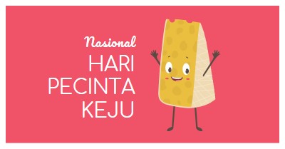 Hari Pecinta Keju Nasional pink whimsical-color-block