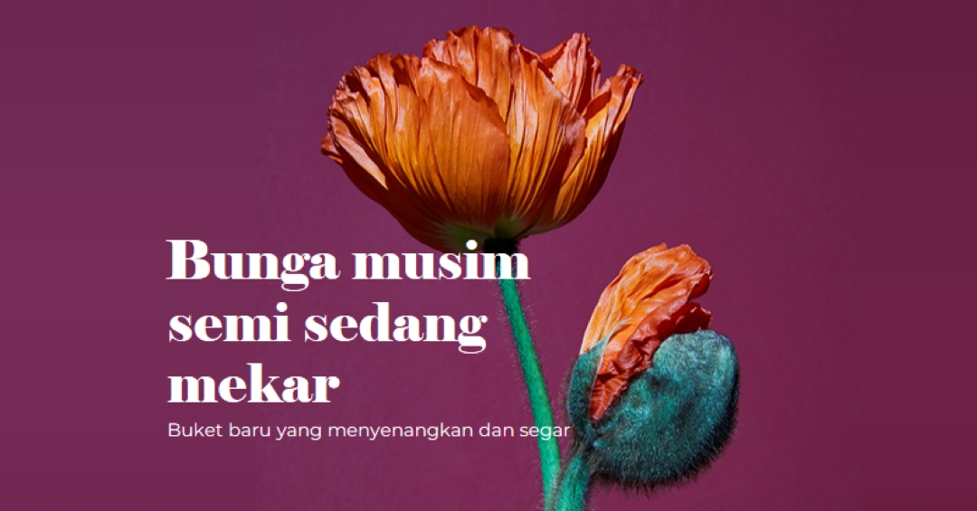 Bunga segar purple modern-simple