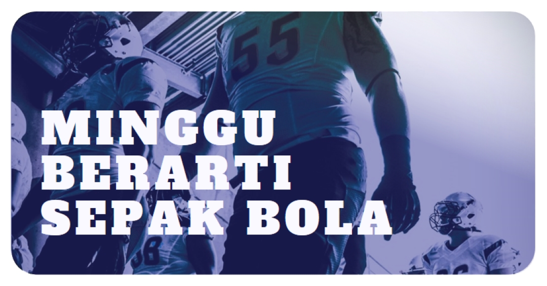 Minggu berarti sepak bola purple modern-bold