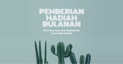 Kuis pemberian hadiah bulanan green modern-simple