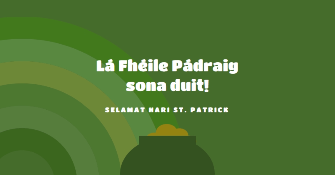 Selamat Hari St. Patrick green vintage-retro