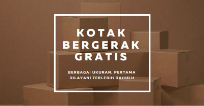 Kotak bergerak gratis brown modern-simple