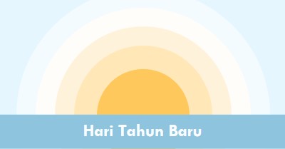 Matahari Hari Tahun Baru blue modern-simple