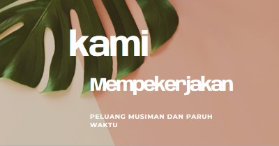 Kami mempekerjakan pekerja musiman pink modern-simple