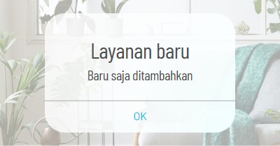 Pemberitahuan layanan white modern-simple