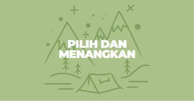 Pilih dan menangkan green whimsical-line